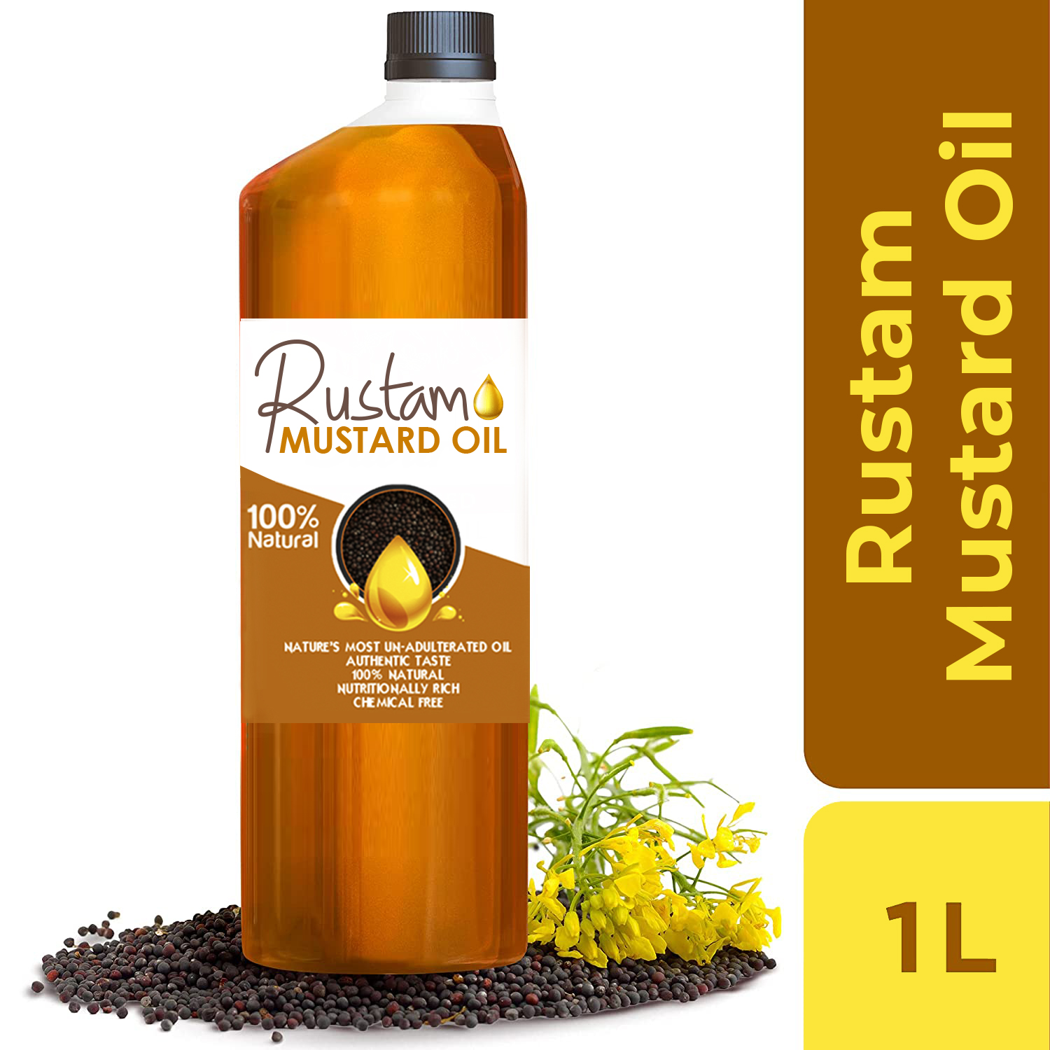 Shaukat Mustard Oil – 1 Litre | Pure & Natural Cold-Pressed Sarson Ka Tel