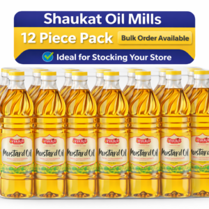 Pure Kachi Ghani Mustard Oil 500ml Pack of 12 Bottles — Cold Pressed Sarson Ka Tel