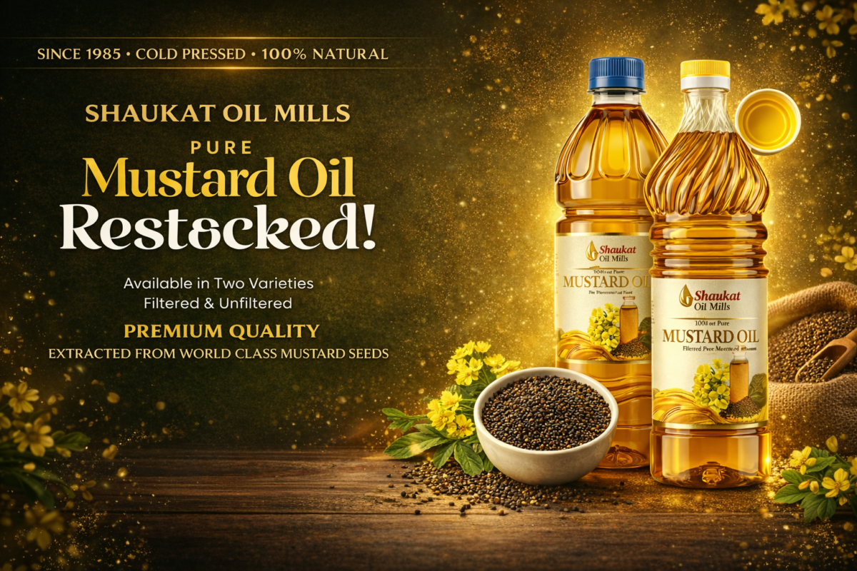 Pure Mustard Oil by Shaukat Oil Mills in Mardan Pakistan